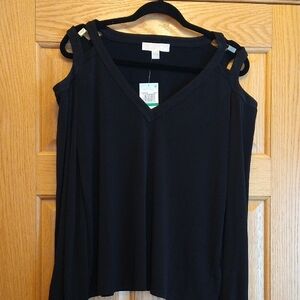 NWT Large Michael Kors Black Top
